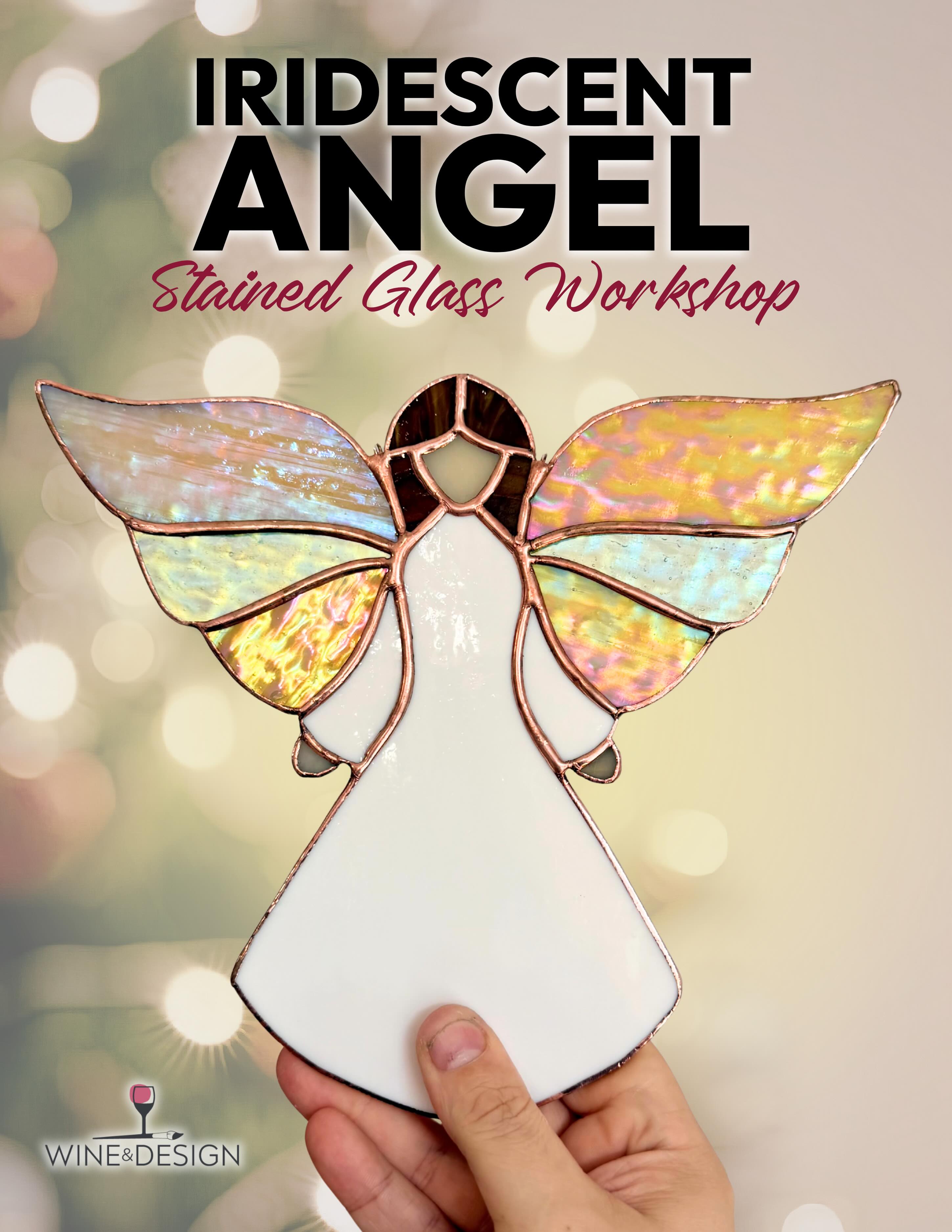 Stained Glass Iridescent Angel