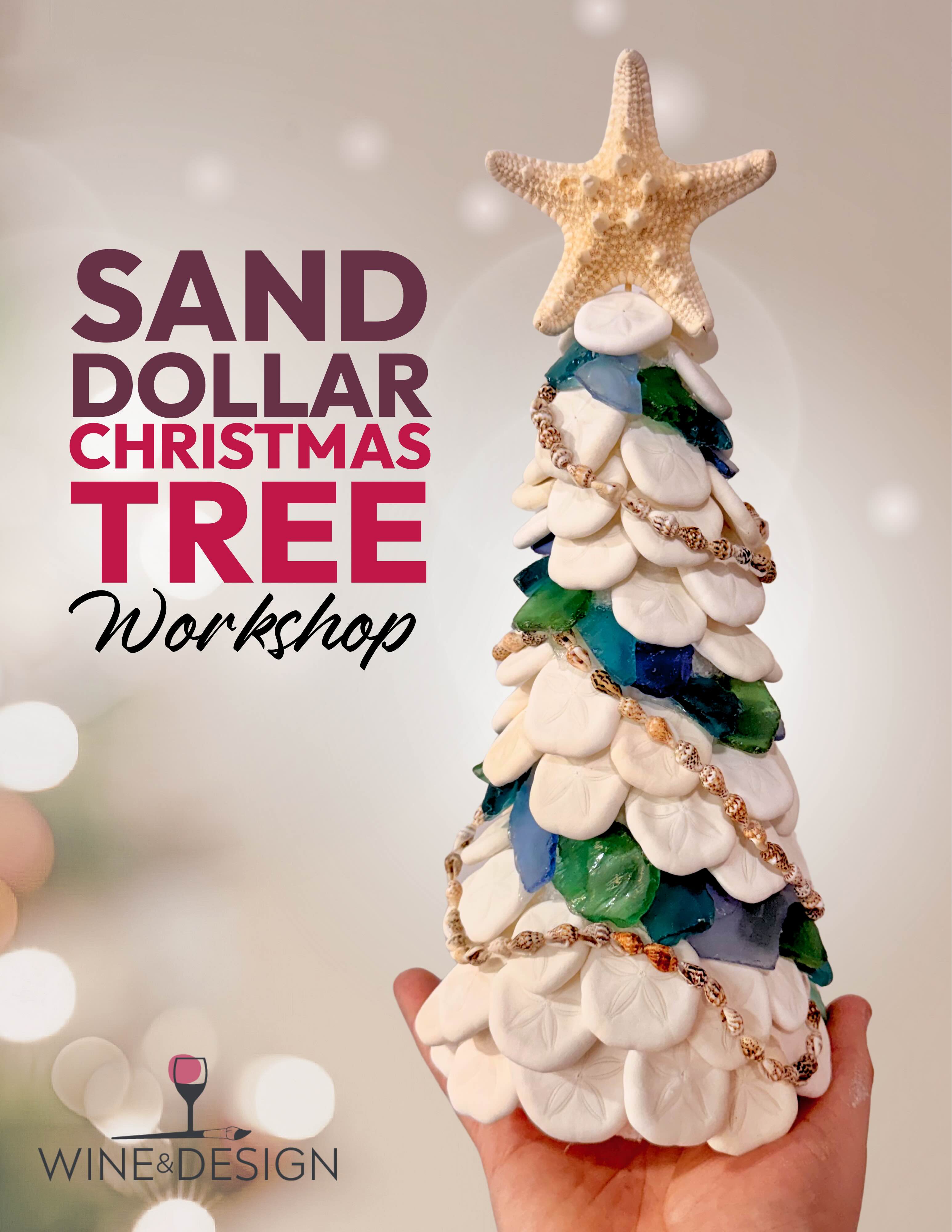 Sand Dollar & Sea Glass Christmas Tree