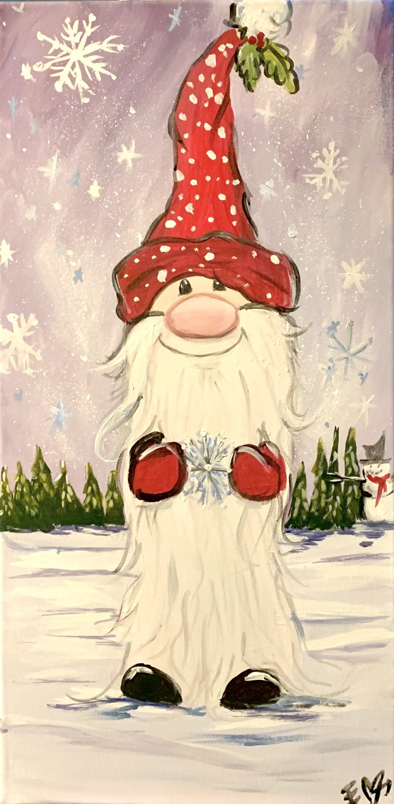 Noel Gnome - A step by step canvas painting Experience!