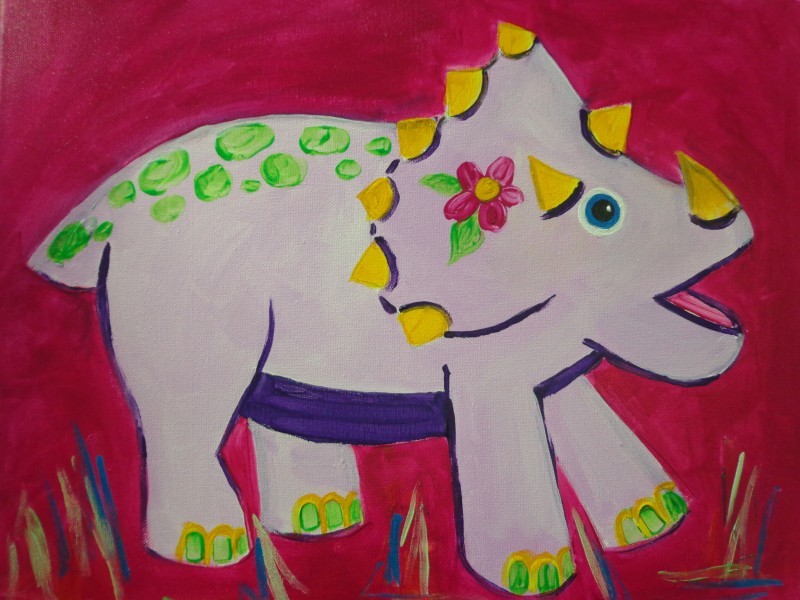 Kiddo Flower Dinosaur