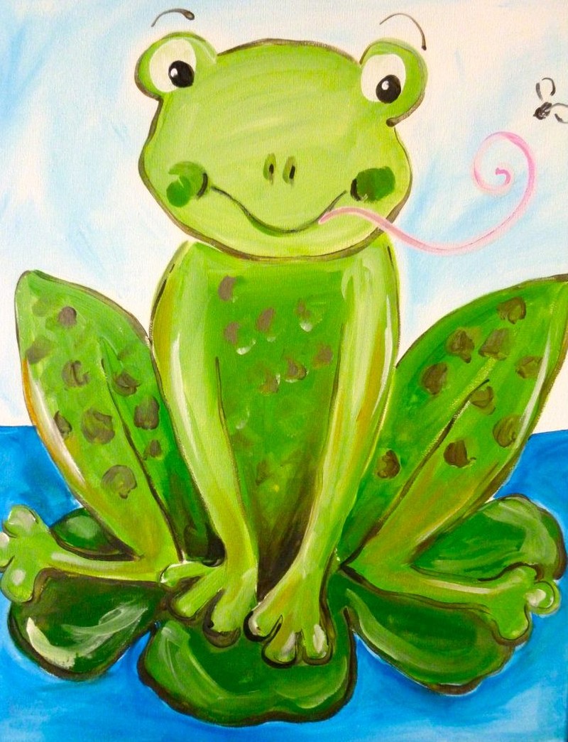 Spring Break Art Camp Afternoon - Paint Kiddo Frog