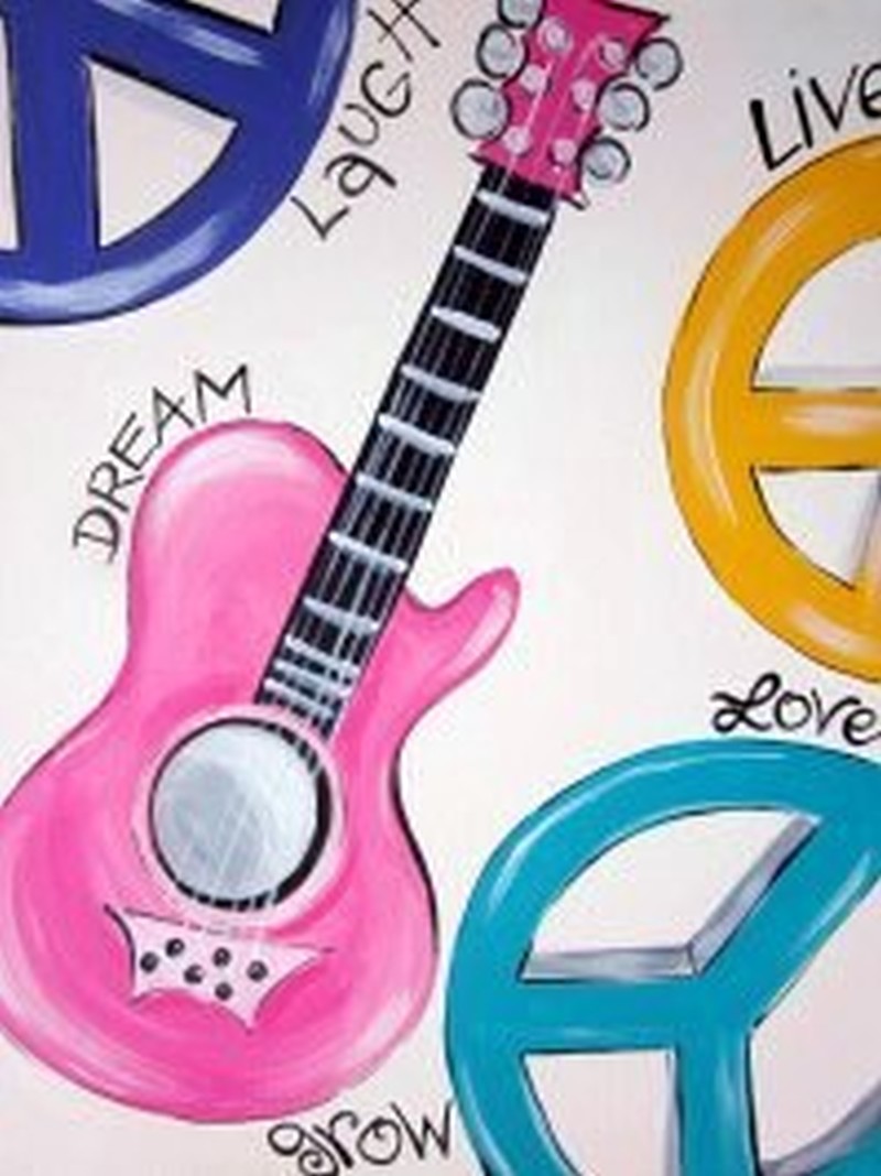 Kiddo Guitar Peace Signs