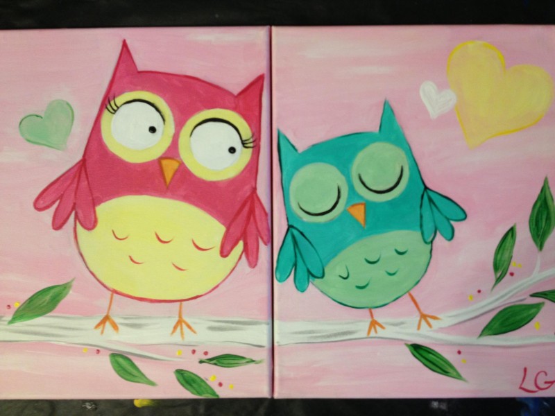 Parent & Me time! (2 canvases included)