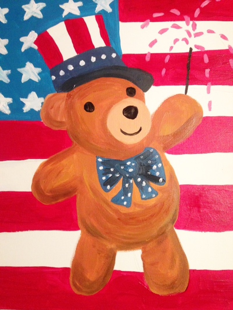 Kiddo Red, White, and Blue Teddy Bear