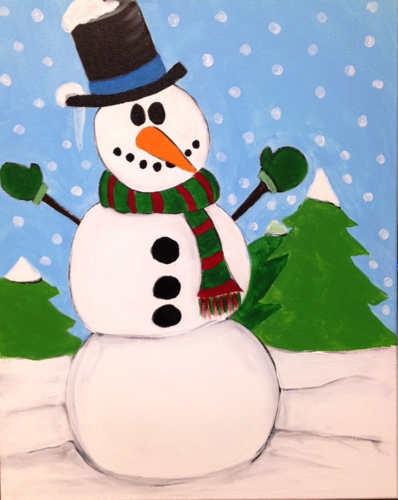 Kiddo Dapper Snowman| Family Paint Party!