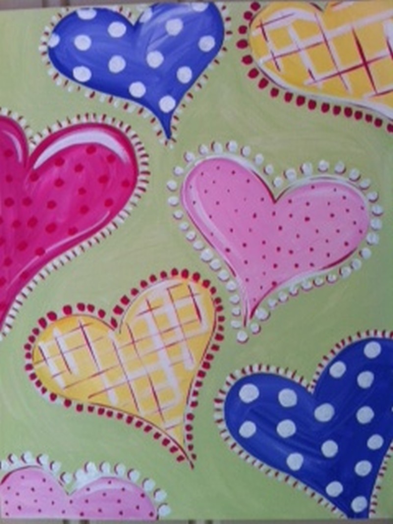 Kiddo Patchwork Valentine's Hearts - Art Buzz Kids