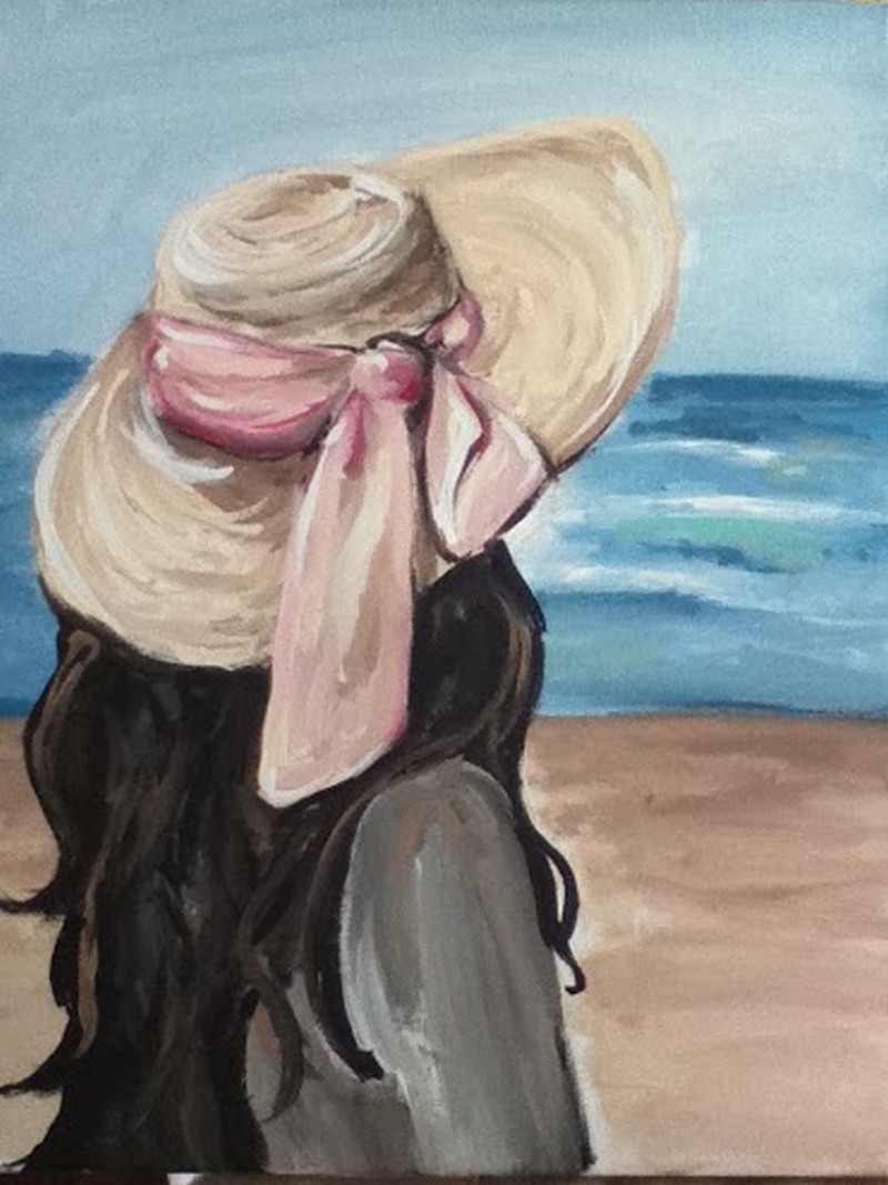 Beach Hat Lady