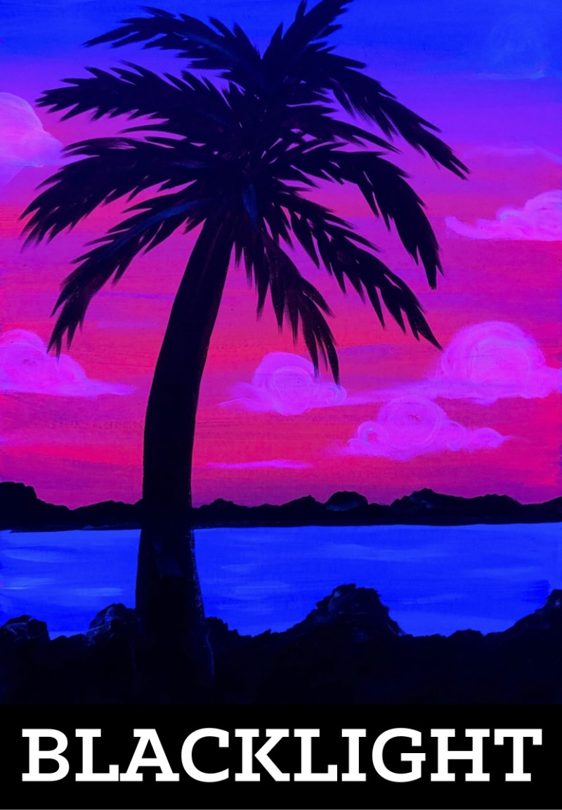 Blacklight Pink Palm 