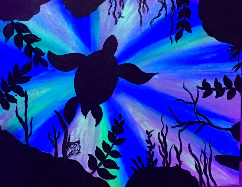 Blacklight Sea Turtle
