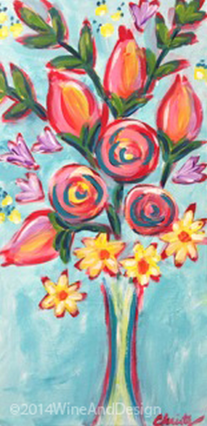 Floral Pop in a Vase