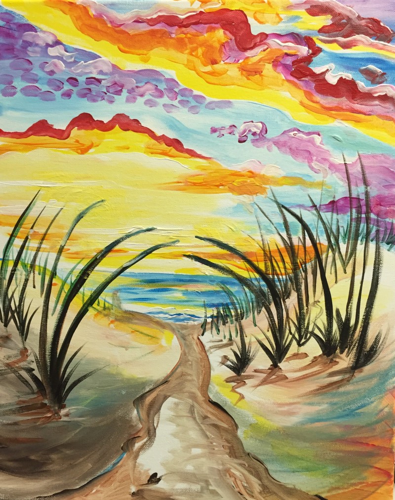 Colorful Beach Path!