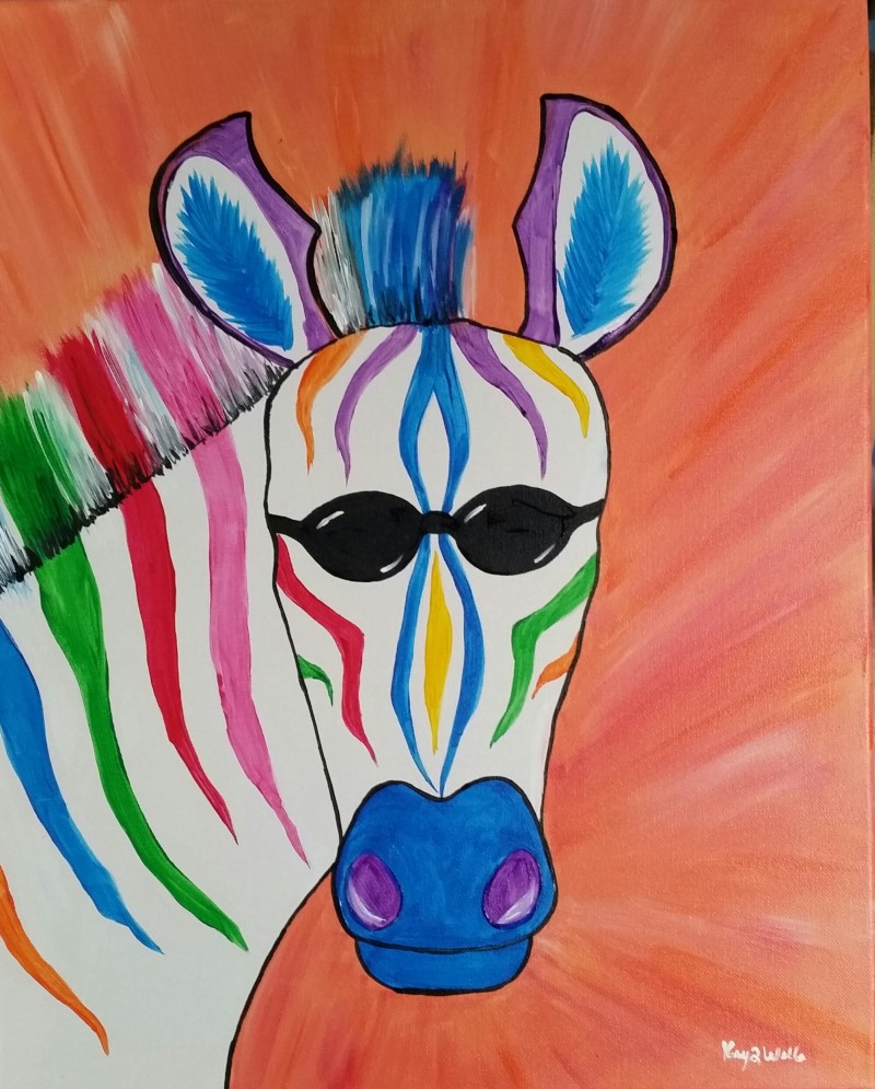 Colorful Zebra - Art Buzz Kids Class