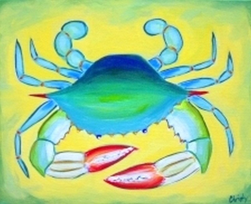Family Painting - Neon Crab