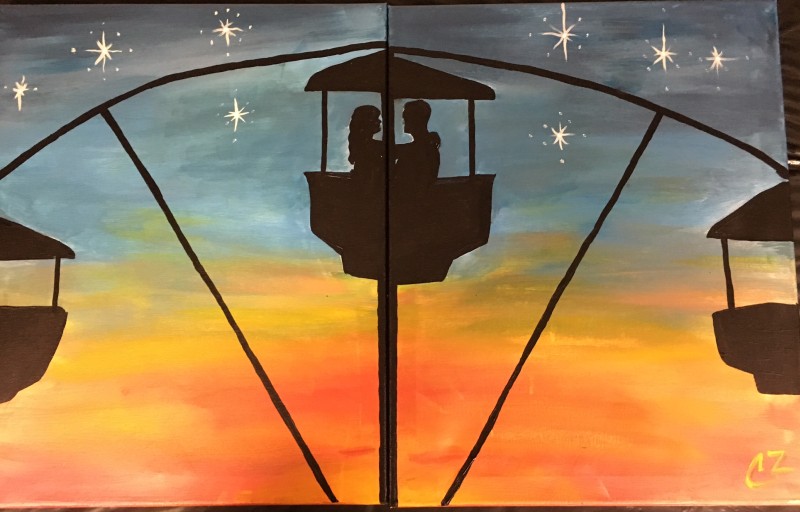 Date night - bff night - Ferris Wheel - sunset