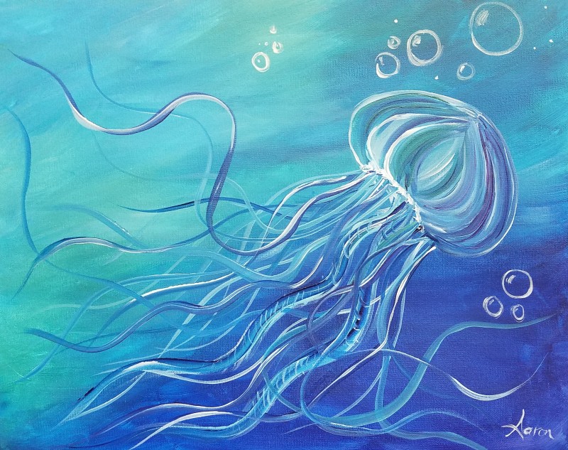 Drifting Blue Jelly