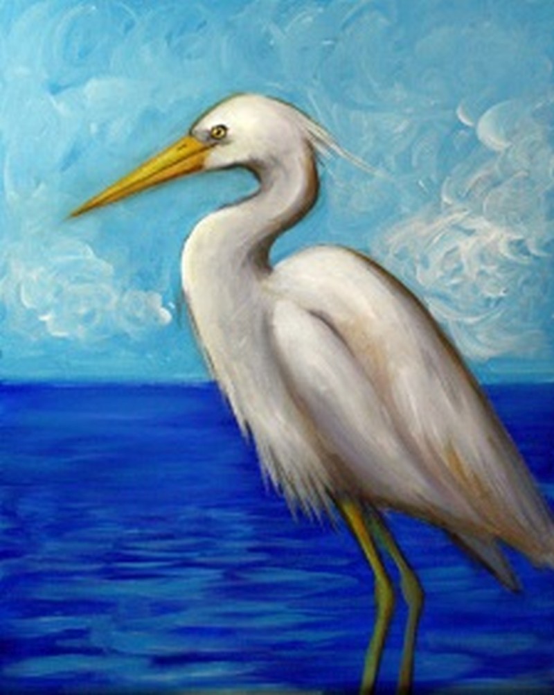 Egret Ashore