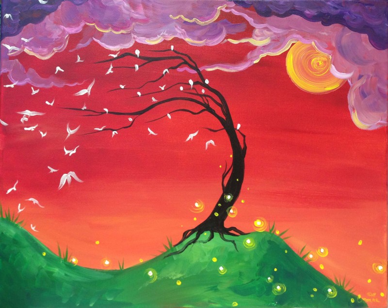Fall Breeze Under the Moon