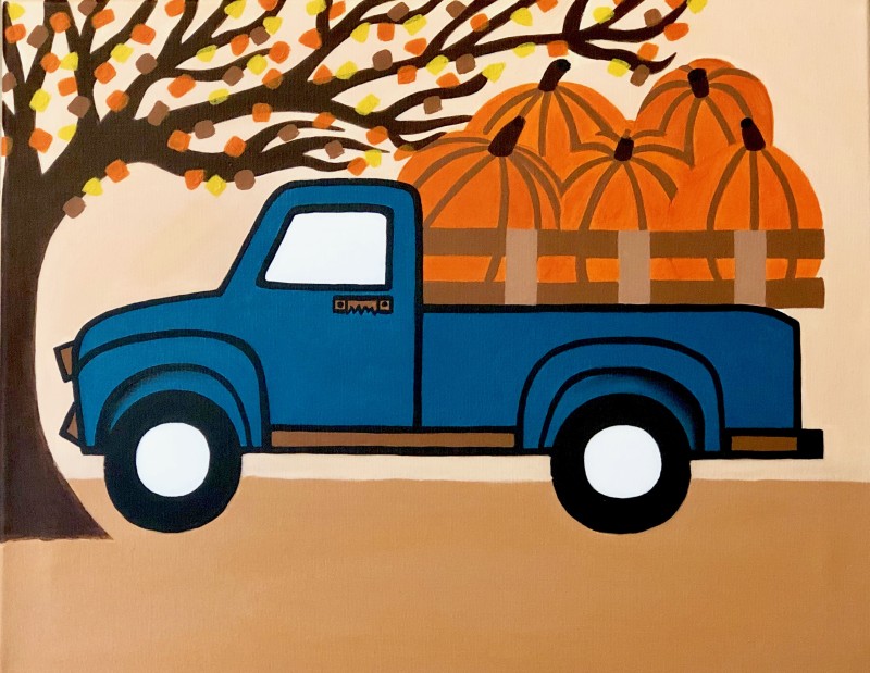 Fall vintage truck