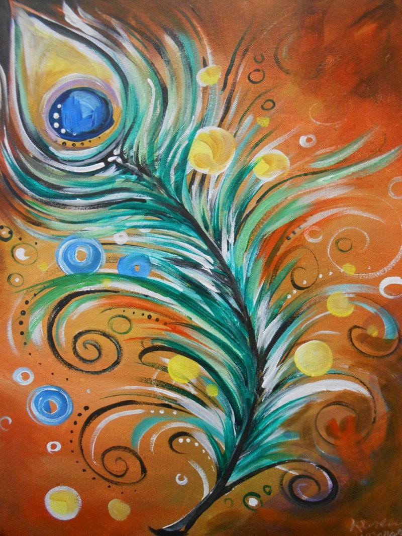 Sip & Paint Fancy Feather - BYOB and Free Parking