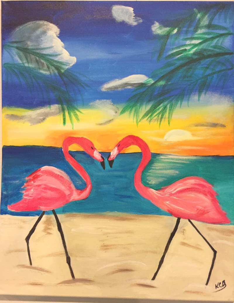 Flirting Flamingos