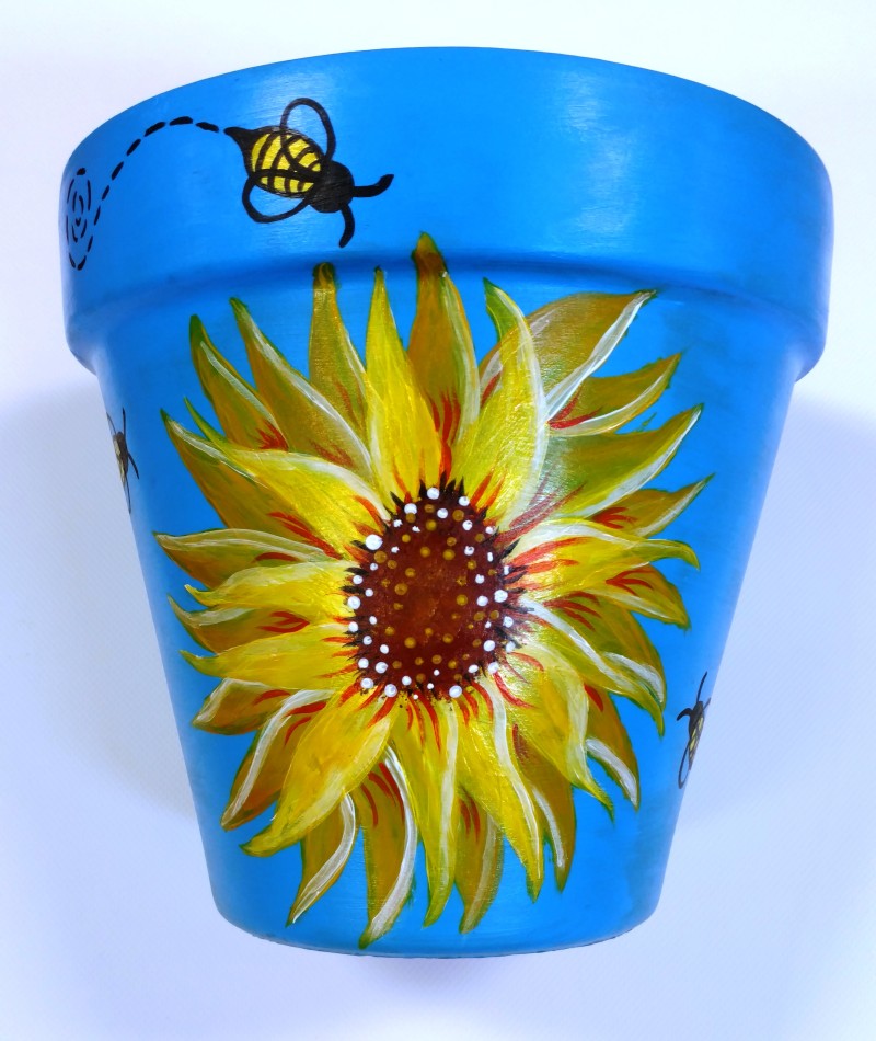 Flower Bee Pot Painting!