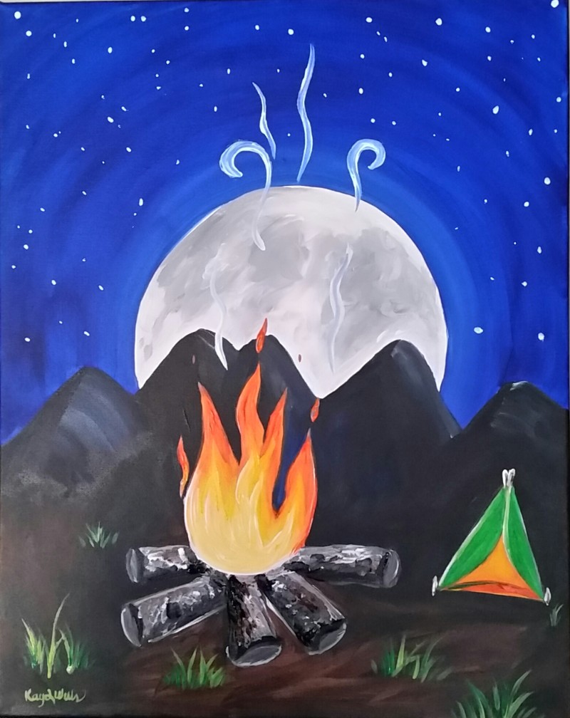 Art Buzz Kids! - Camping Under The Full Moon