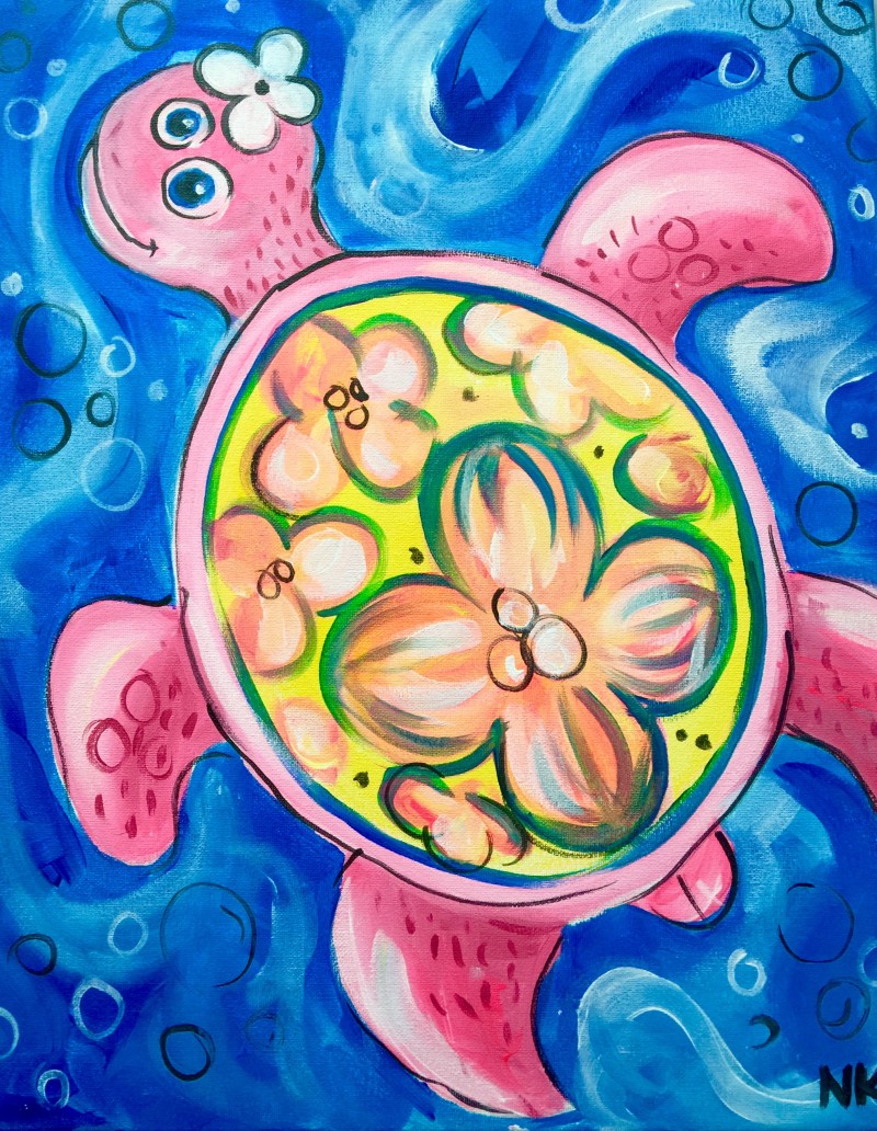 Pink Sea Turtle
