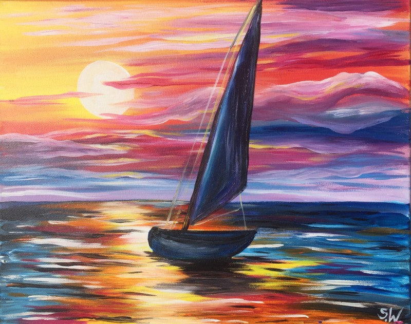 "Father's Day Escape!" "Sunset Sailboat!" Adult Studio!