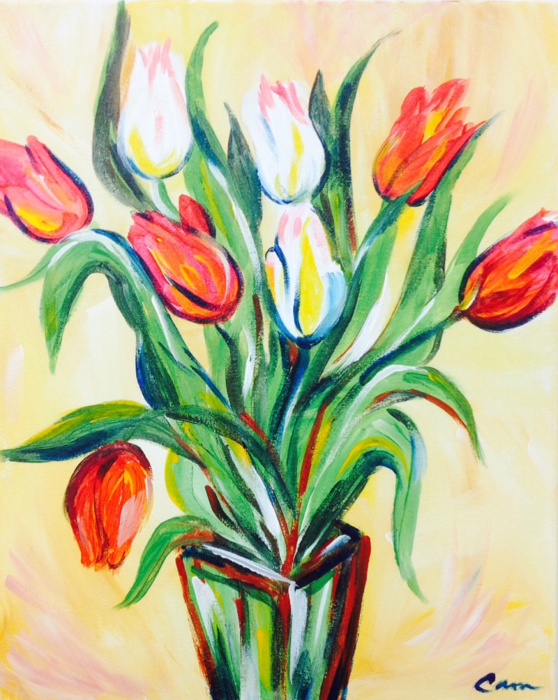 Monet's Tulips - In Studio Class!