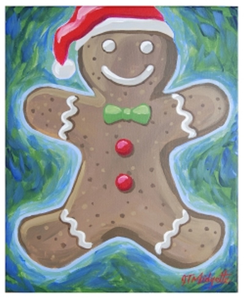 Kids Painting Class | Gingerbread Cookie!