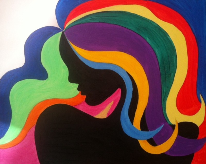 Woman with Rainbow Hair | International Women's Day