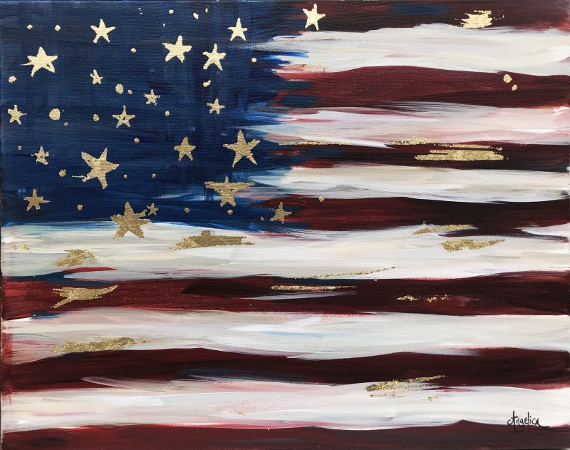 KIT: Vintage Flag with Gold Paint