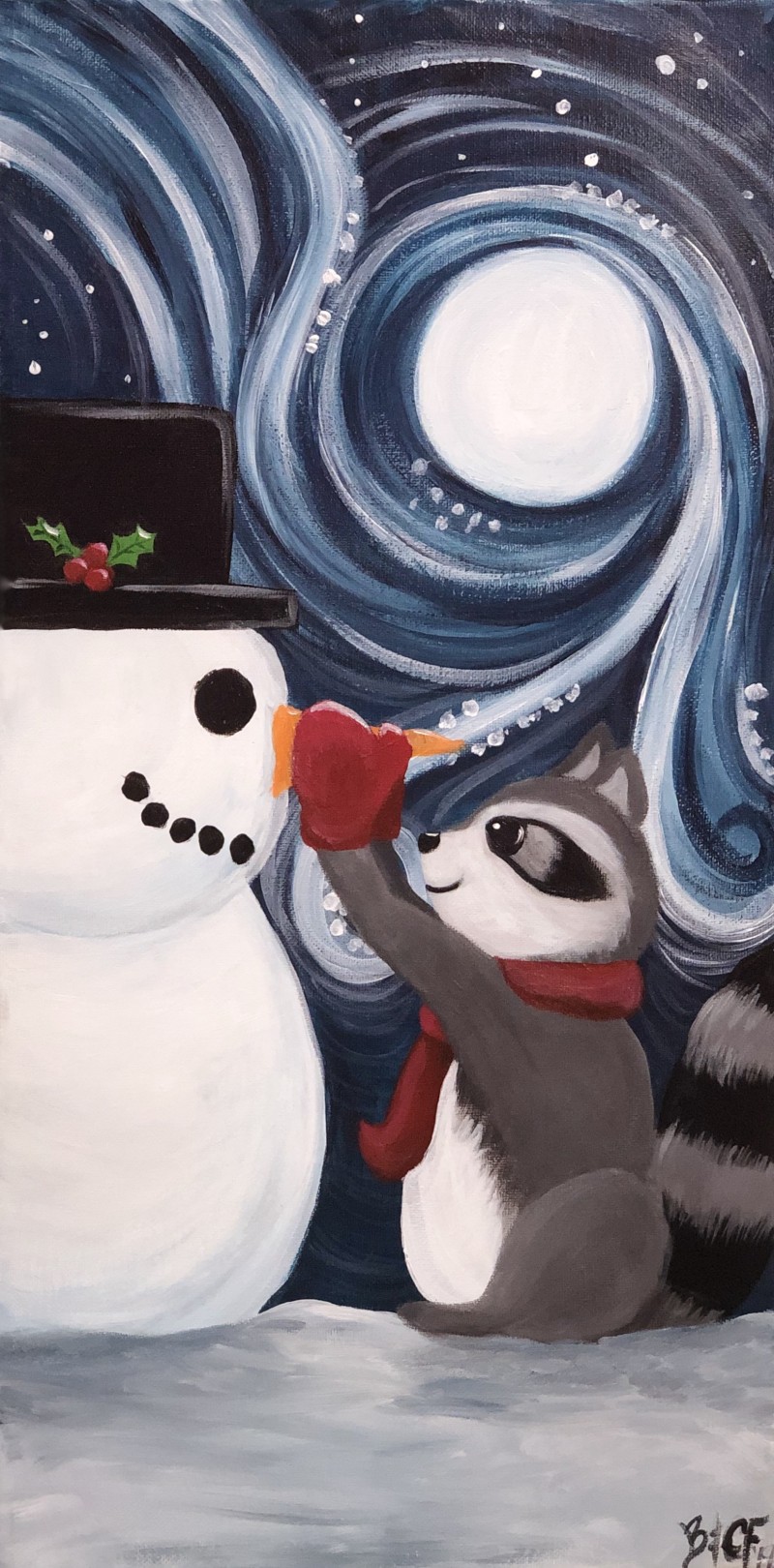 IN-STUDIO: Got Your Nose! - 10x20 acrylic on canvas