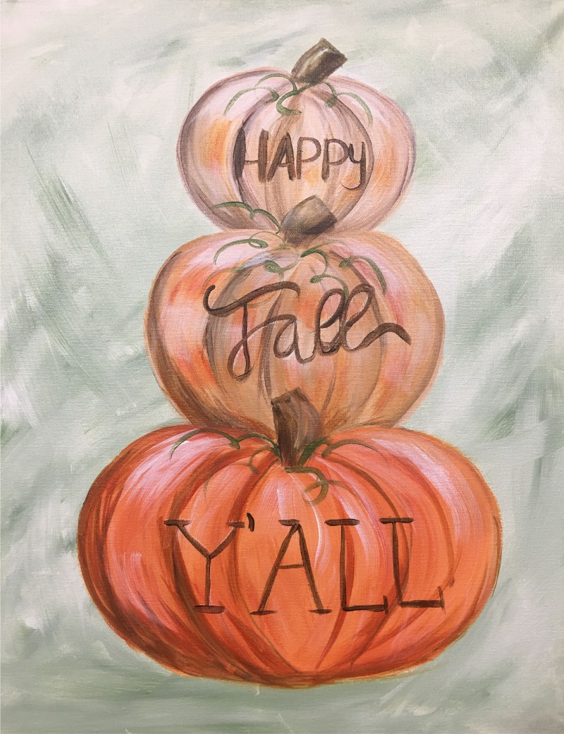 SOLD OUT! Happy Fall Stacked Pumpkins