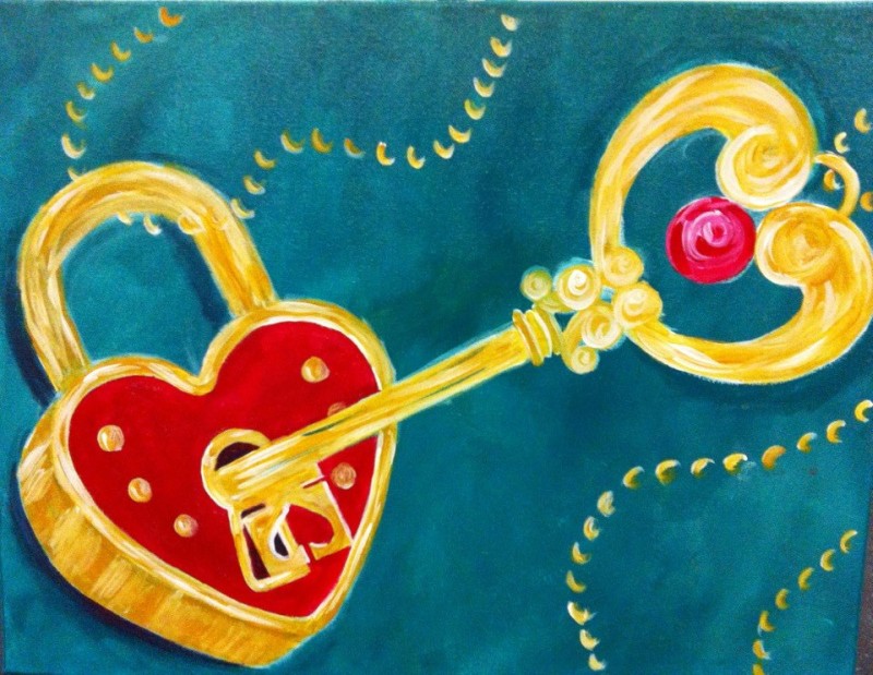 Heart Lock and Key