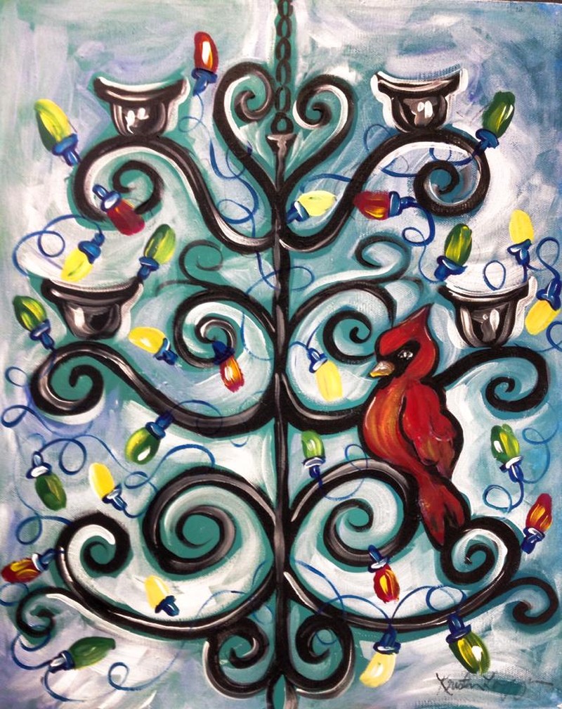 Holiday Cardinal Chandelier