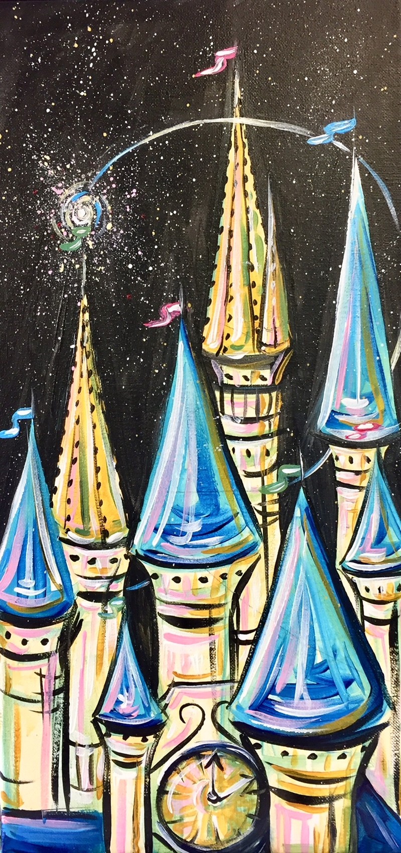 All Ages Painting Class - When You Wish Upon a Star  - BYOB and Free Onsite Parking