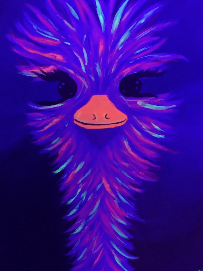 Family Blacklight Paint Party: Baby Ozzy
