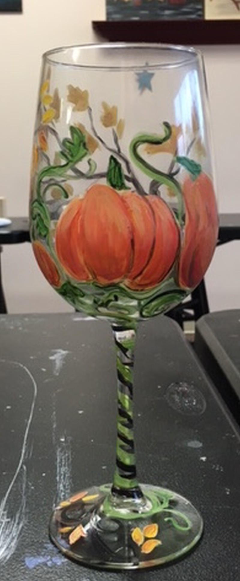 Halloween Wine Glass 