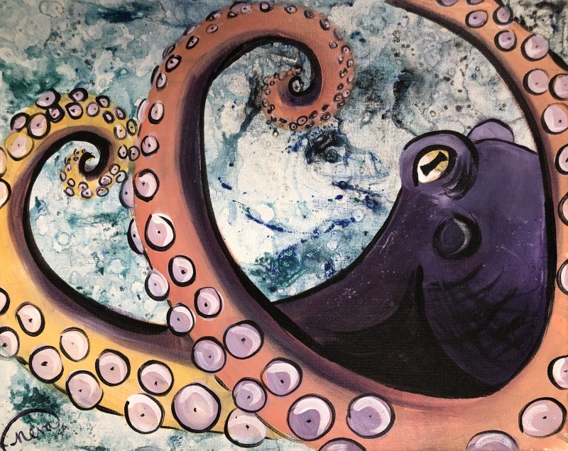 Octopus in Water  - In Studio Class
