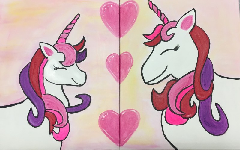 Unicorn Valentine  - Mommy & Me Art Buzz Kids