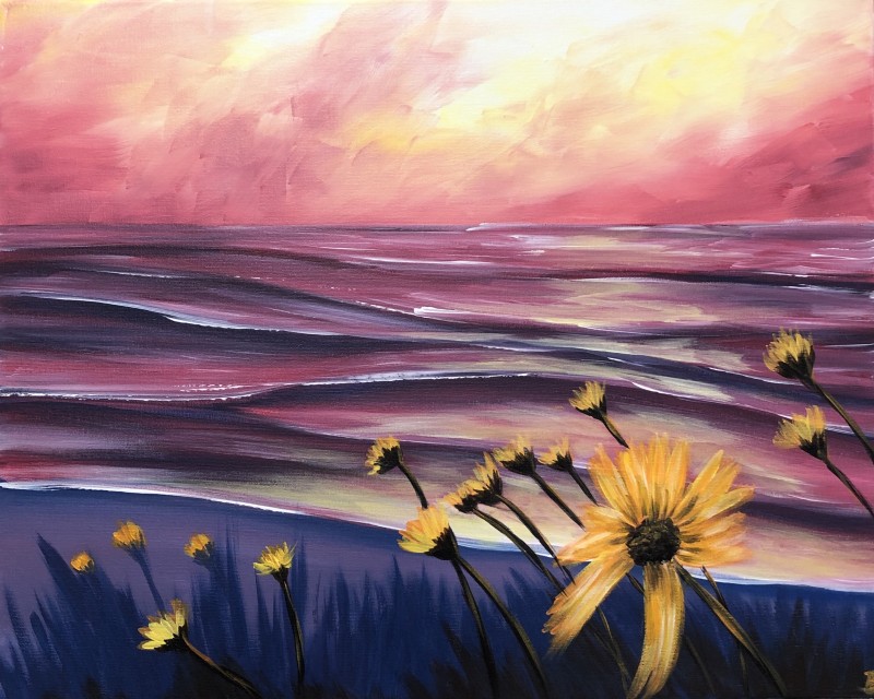 Sunflowers by the Sea