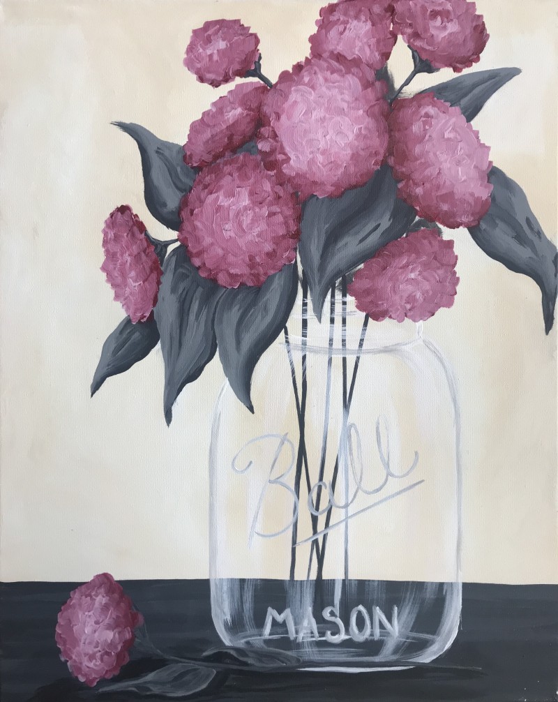 Pink Peonies In Jar