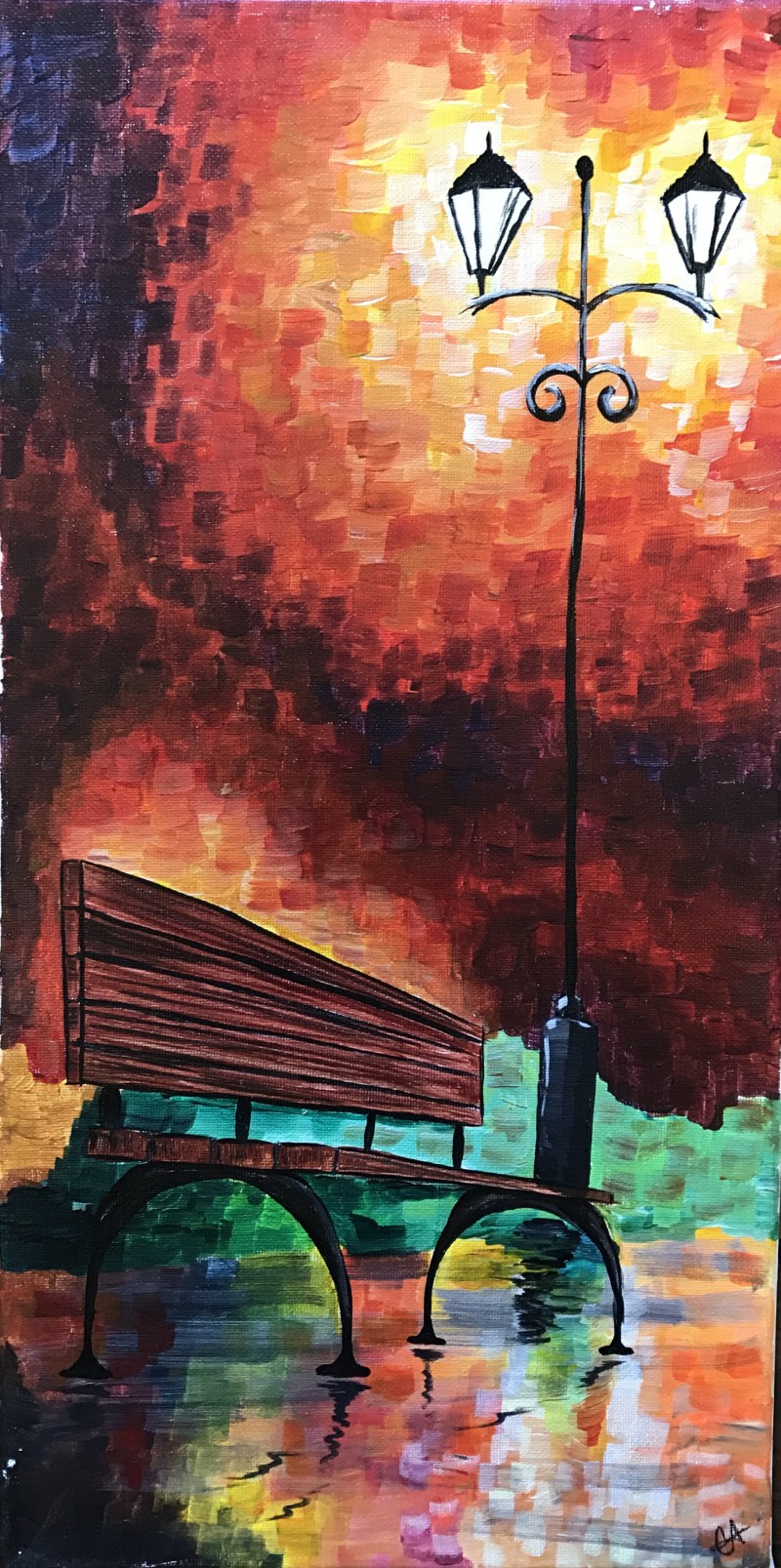 Sip & Paint Fall Bench - BYOB and Free Parking