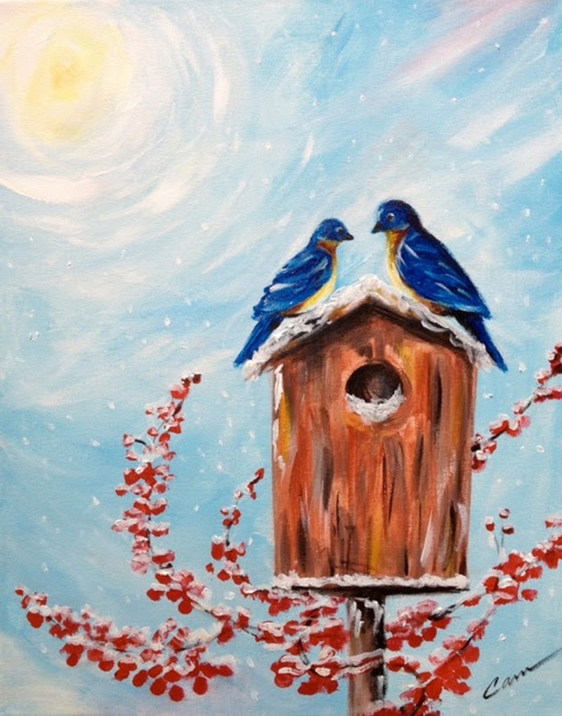Winter Bluebirds