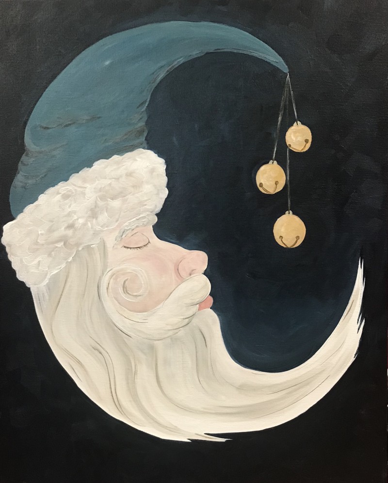 Vintage Santa Moon
