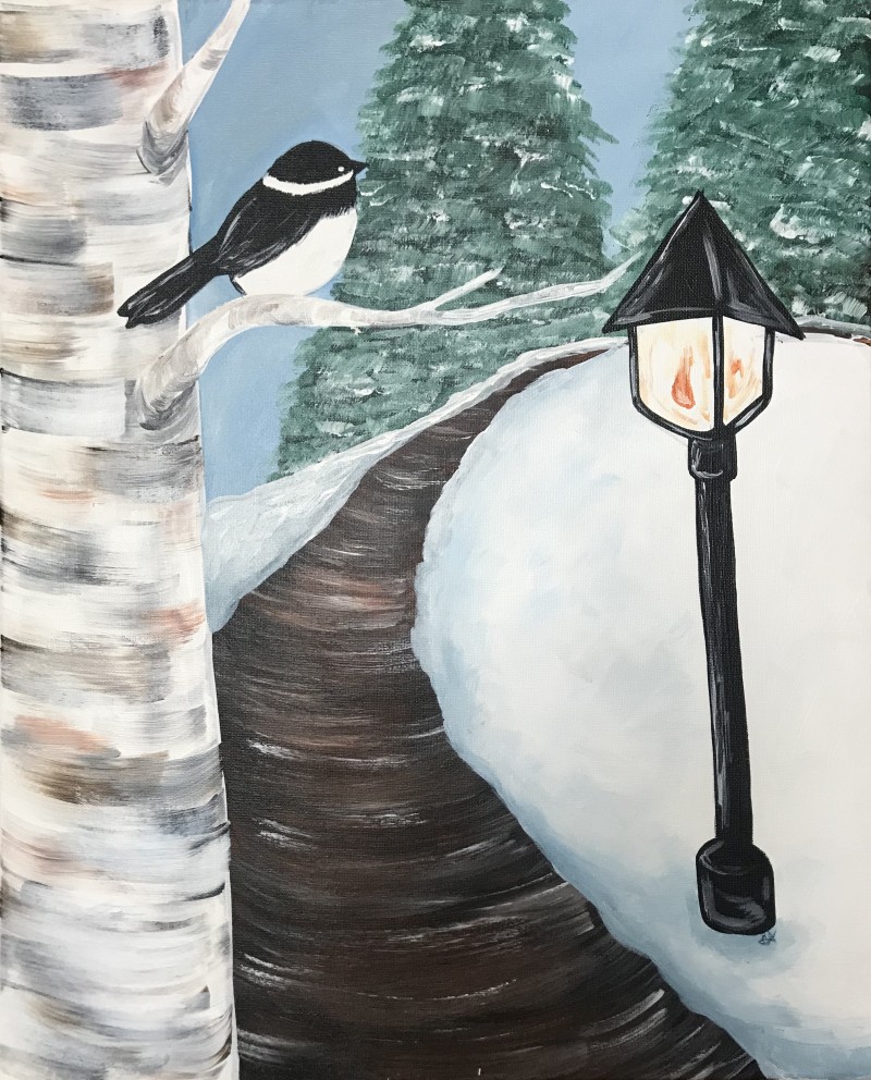 Chickadee on River Birch