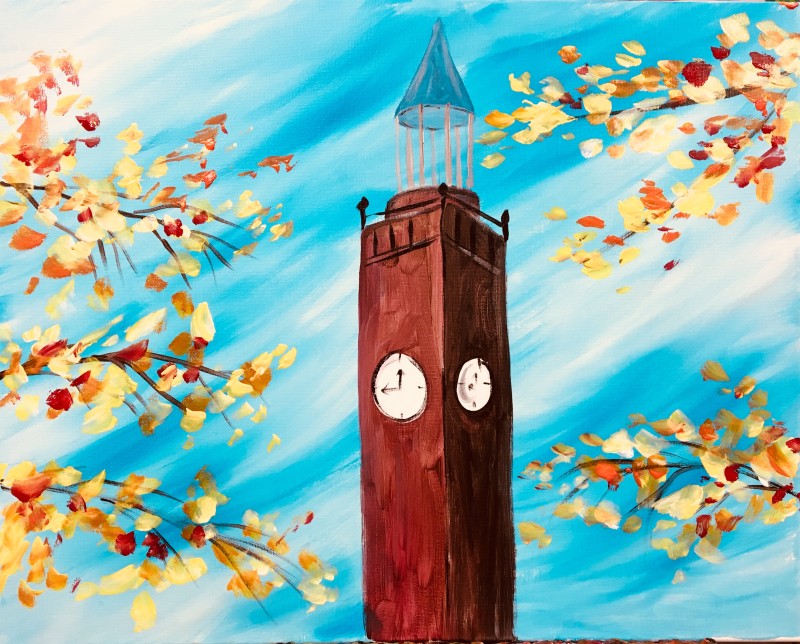 UNC Bell tower painting event 