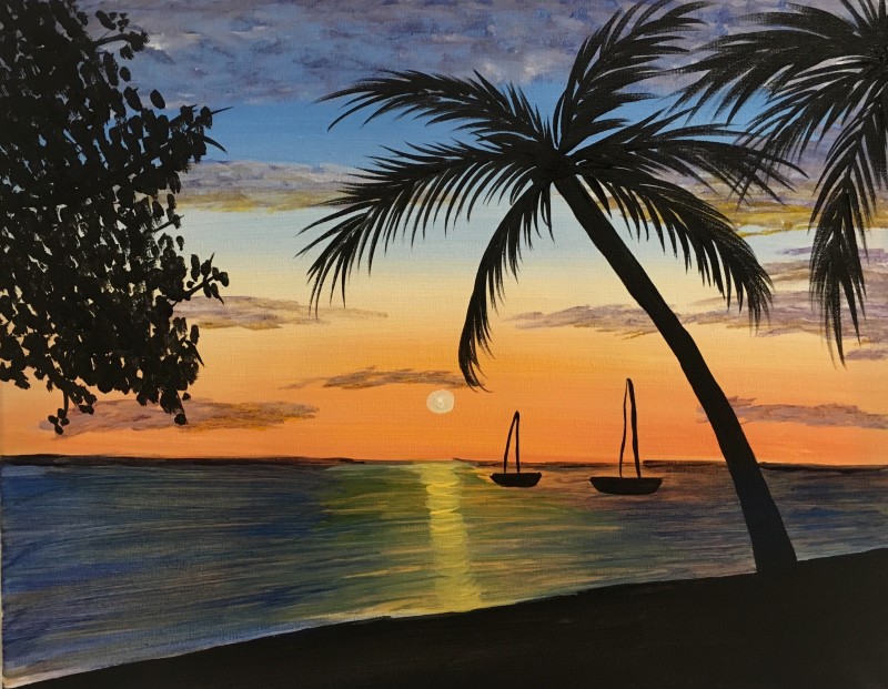 Jamaican Sunset- In Studio Class!