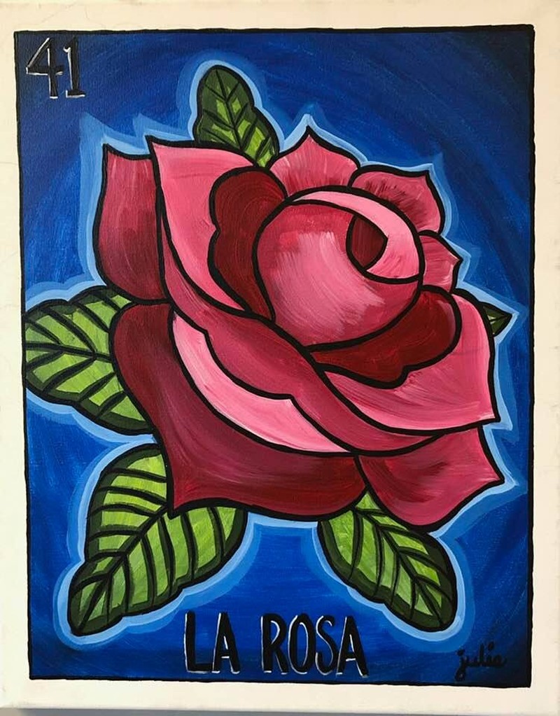 Loteria Lunes! "La Rosa!" Adult Studio!